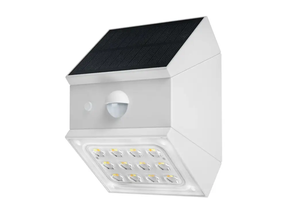 Fehér LED kültéri napelemes LED lámpa mozgásérzékelővel 2,5W IP65 CCT Gyors kiszállítás