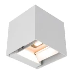 Expressz kézbesítés Fehér LED falsíkoláros napelemes lámpa szögletes mozgásérzékelővel 9W IP65 CCT
