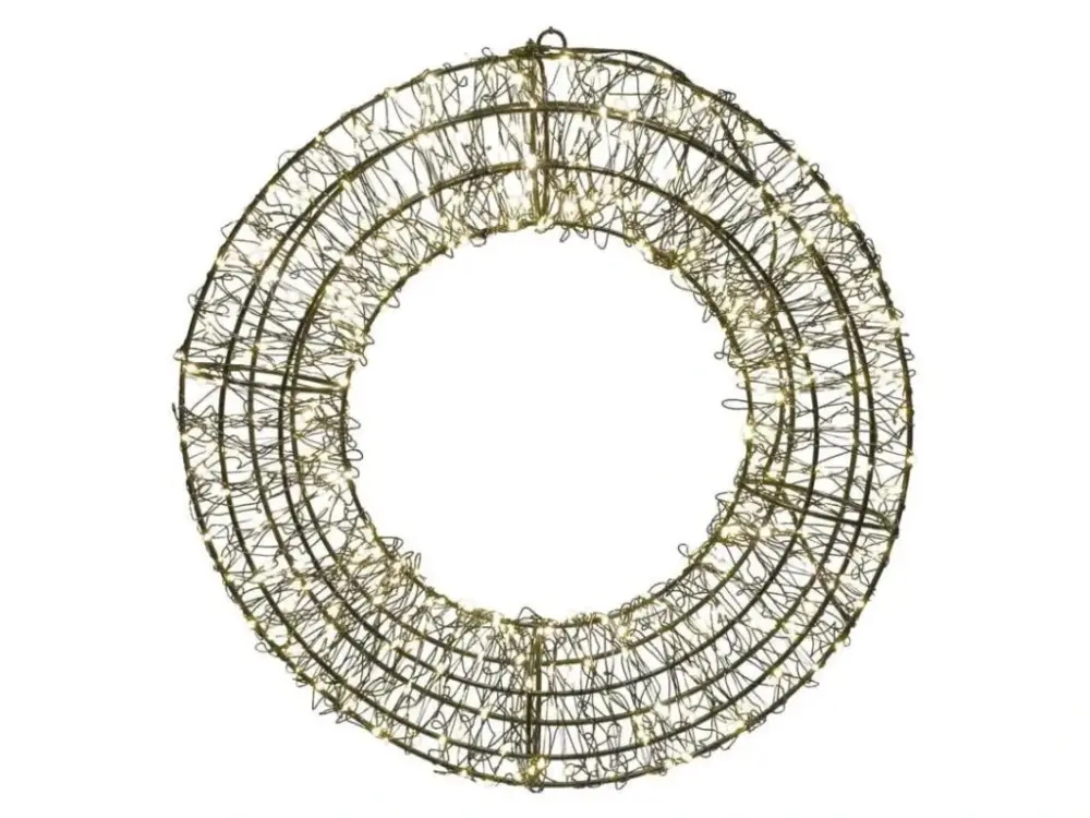Azonnal elérhető LED karácsonyi fém koszorú 38cm