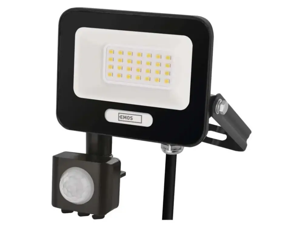 Kedvezményes ár Fekete LED reflektor 20W mozgásérzékelővel
