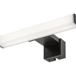 Kedvezményes ár Fekete LED tükörvilágító lámpa 3 az 1-ben Oliro 20cm 4W