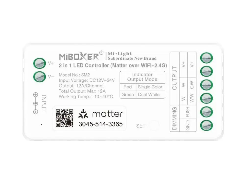 Mi-Light MiBoxer WIFI+RF Matter 2 az 1-ben vevő egyszínű és CCT LED szalagokhoz Népszerű
