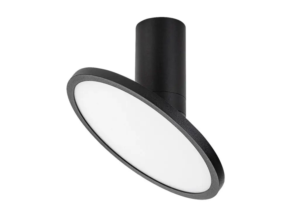 Fekete LED mennyezeti lámpa Ovidia 200mm 20W állítható Újdonság