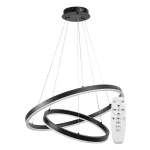 Fekete függesztett LED lámpa Isaure 600mm 80W CCT távirányítóval Akciós ár