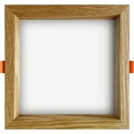 Alacsony ár LED beépíthető lámpatest Square Woodline Tölgy szögletes 170x170mm 12W