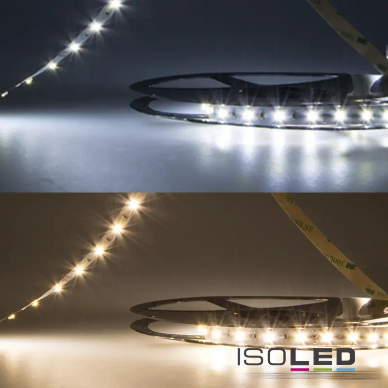 Olcsó LED SIL830/860 flexibilis szalag, 24V, 5W+5W, IP20, dinamikus fehér, 120 LED/m
