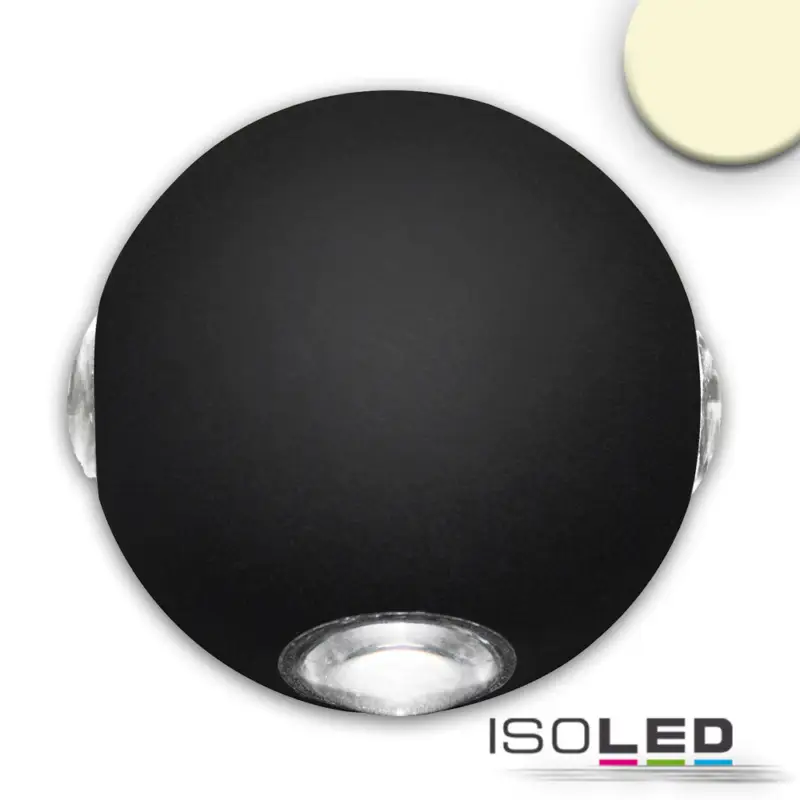 Kültéri LED fali lámpa,fel/le, IP54, 4*1 W, homok fekete, meleg fehér Szuper ajánlat