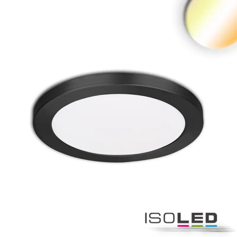 Biztonságos vásárlás LED süllyesztett/felületre szerelt lámpa Slim Flex, 6 W, ColorSwitch 3000K|3500k|4000K, fekete