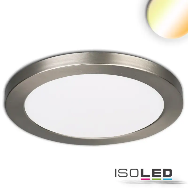 Utolsó esély LED süllyesztett/felületre való lámpa Slim Flex,24 W,ColorSwitch 3000-3500-4000K,szálcsiszolt nikkel