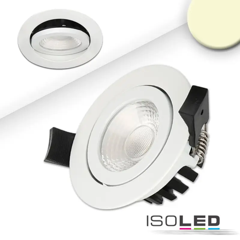 LEDsüllyesztett szpotlámpa, fehér, 8W, IP65, 60°, kerek, meleg fehér, IP65, dimmelheto Gyors szállítás