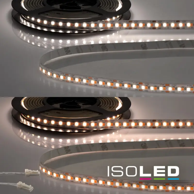 LED CRI919/940 MiniAMP flex. szalag, 12V, 15W, IP20, fehér dyn., 250cm, kétoldalas kábel + maleAMP Kedvezmény