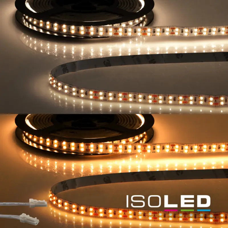 Szuper ajánlat LED CRI919/940 MiniAMP flex. szalag, 24V, 20W, IP20, fehér dyn., 250cm, kétoldalas kábel + maleAMP