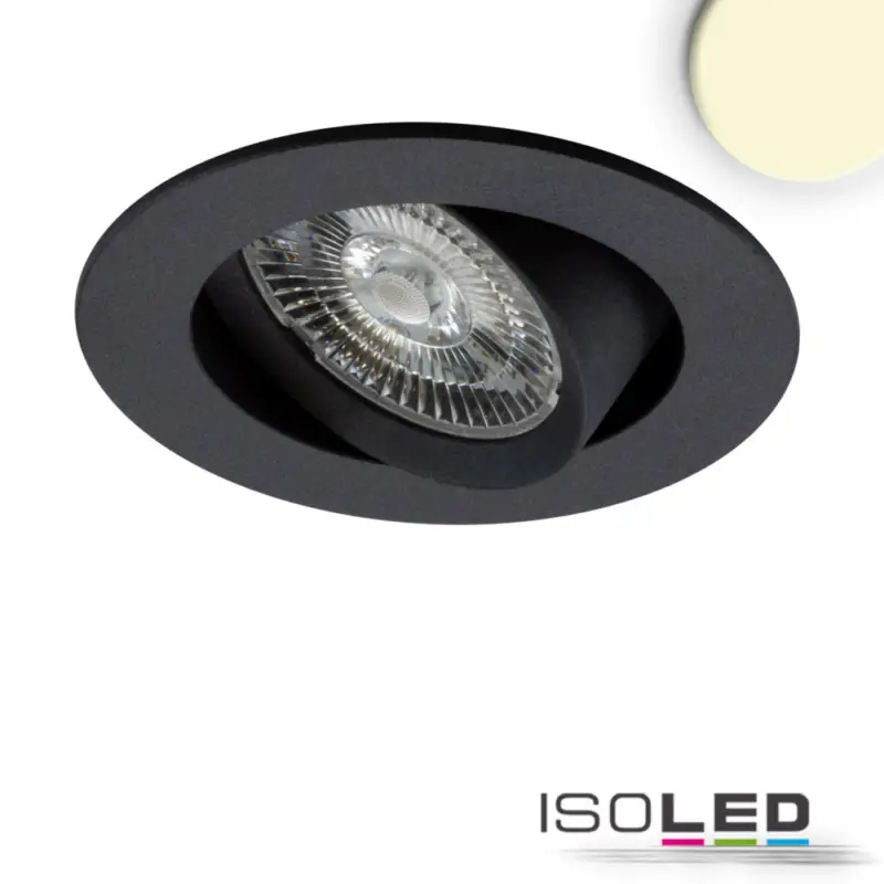 LED süllyesztett lámpa Slim68 fekete, kerek, 9W, meleg fehér, dimmelheto Szuper ajánlat