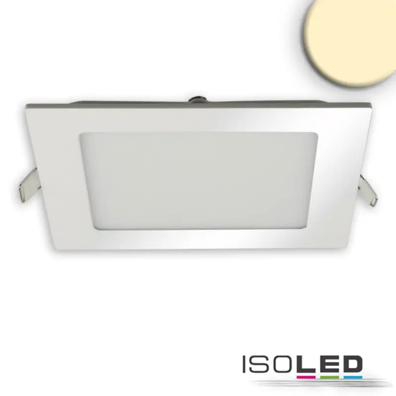 LED mélysugárzó, 15 W, ultra lapos, szögletes, ezüst, meleg fehér, dimmelheto Expressz kézbesítés