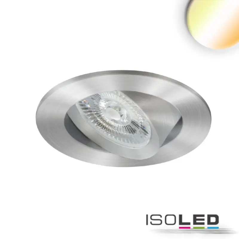 Expressz szállítás LED süllyesztett lámpa Sunset Slim68 Alu, kerek, 9W, 1800-2800K, dim-to-warm