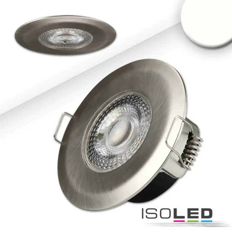 Szuper ajánlat LED sülleyesztett szpotlámpa PC68 IP44, szálcsiszolt, 5W, 38°, 4000k, SwitchDim