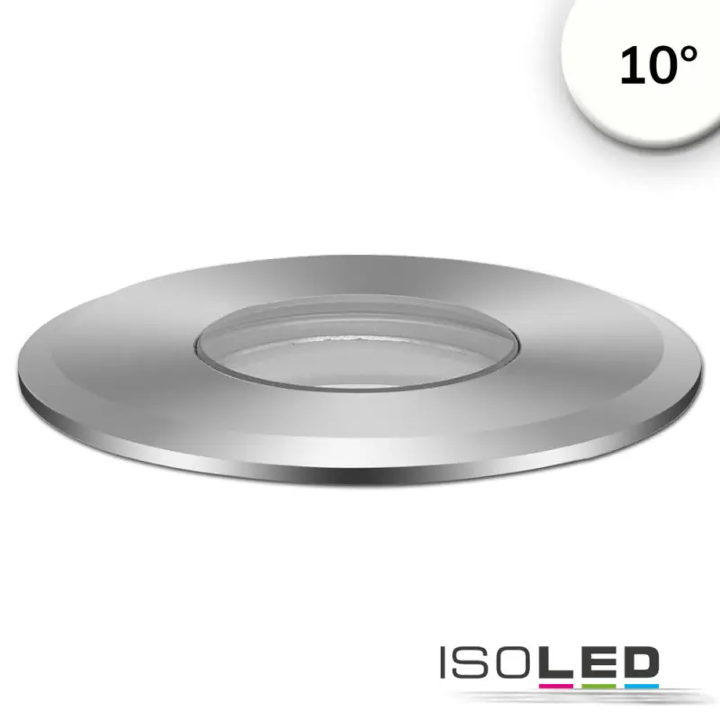 LED padlóba süllyesztett spot, kerek 55mm, rozsdamentes acél, 12-24V, IP67, 3W, 10°, semleges fehér Utolsó esély