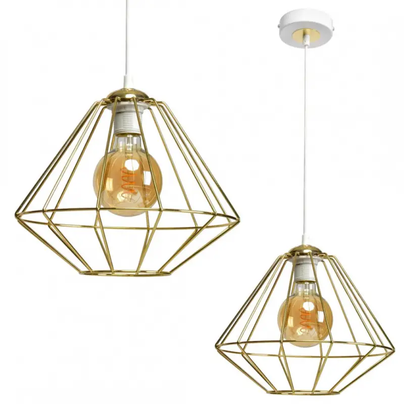 Korlátozott ajánlat Függesztett lámpa LUPO WHITE/GOLD 1xE27