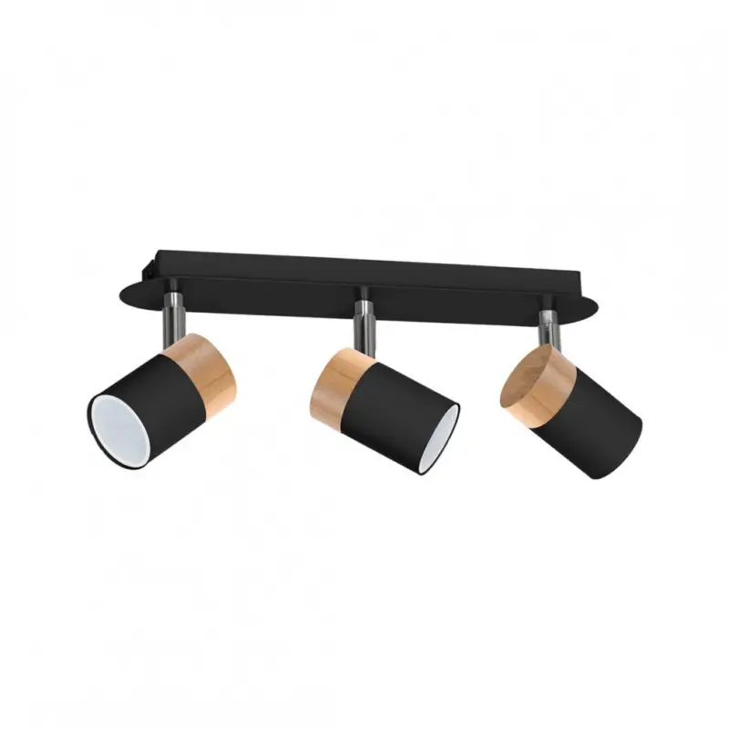 Mennyezeti lámpa JOKER BLACK/WOOD 3xGU10 Legkelendőbb