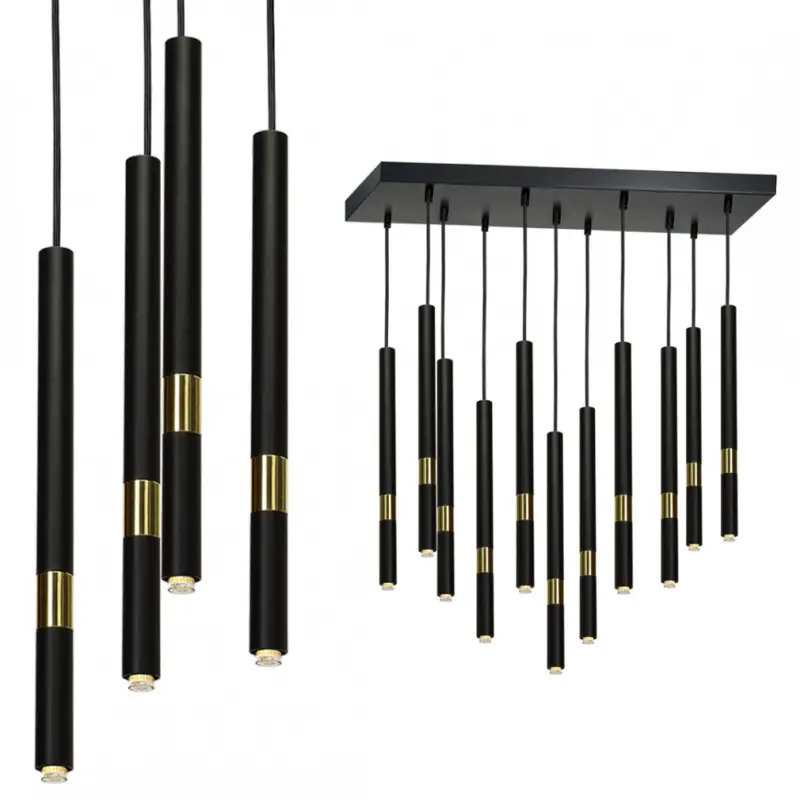 Függesztett lámpa MONZA BLACK/GOLD 11xG9 8W Expressz szállítás