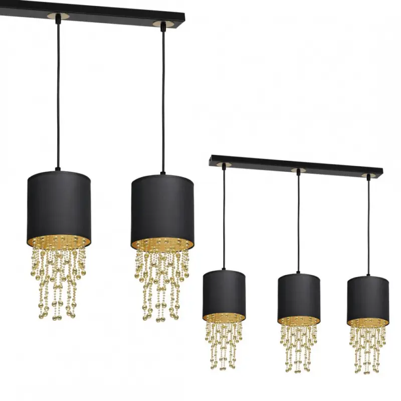 Olcsóbb Függesztett lámpa ALMERIA BLACK/GOLD 3xE27