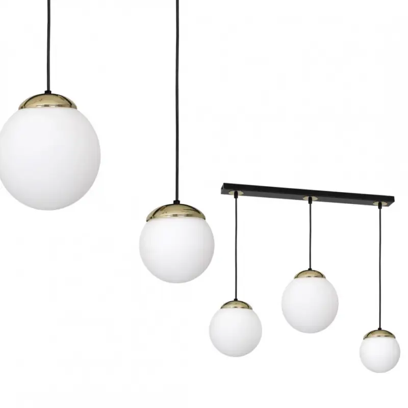 Függesztett lámpa SPARTA BLACK / GOLD 3xE14 Biztonságos vásárlás