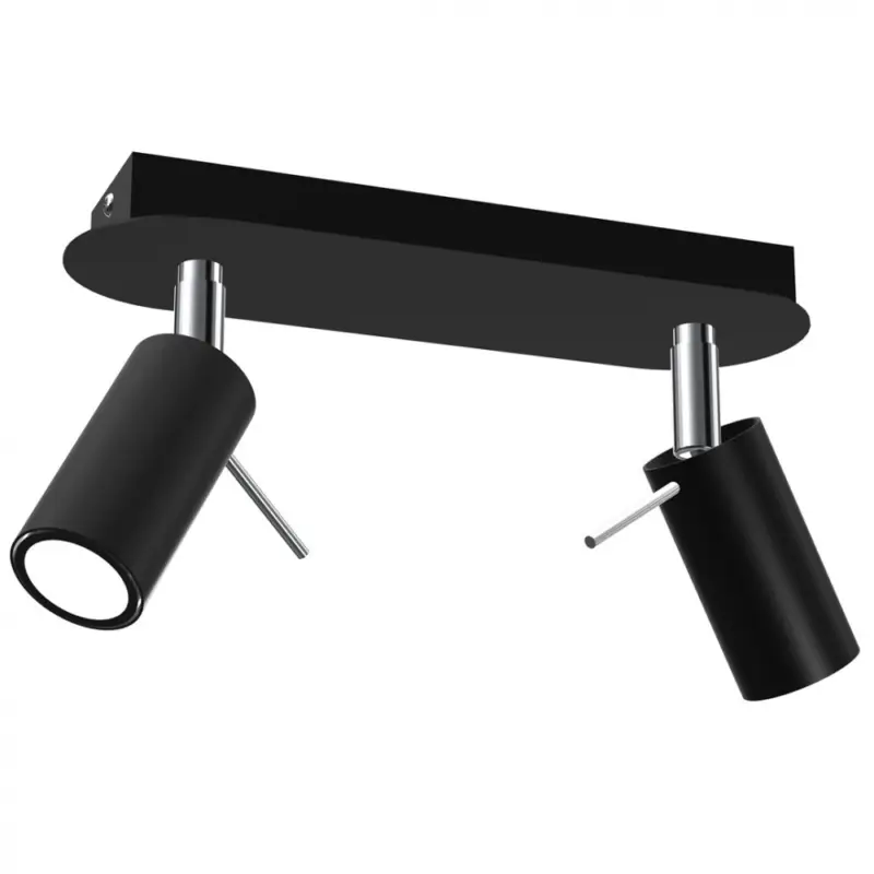 Outlet Mennyezeti lámpa PRESTON BLACK/CHROME 2x mini GU10