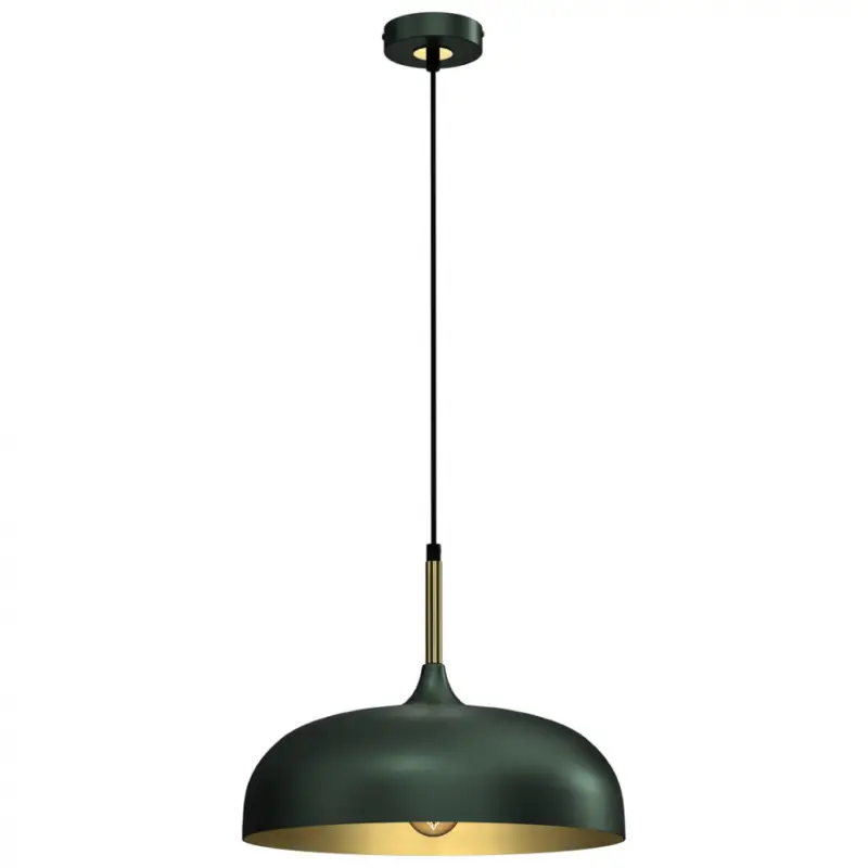 Függesztett lámpa LINCOLN GREEN/GOLD 1xE27 35cm Kiárusítás