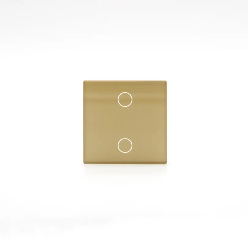Z-Switch 2-es (2G) kis üveg kapcsoló panel Arany Vásárlói kedvenc