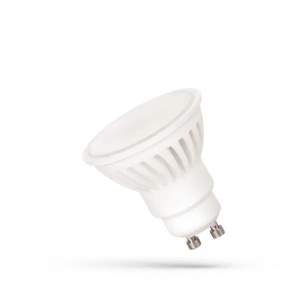 LED GU10 230V 10W SMD CW 100° Prémium, kerámia, fehér Biztonságos fizetés