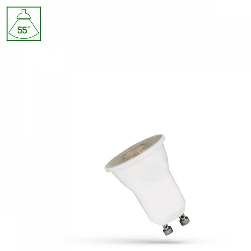 LED GU11/MR11 GU10 230V 2W SMD 55 DEGREES NW WITH LENS SPECTRUM Kedvezményes ár