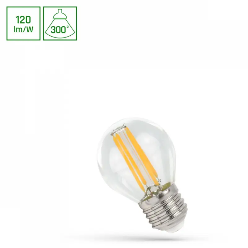 LED BALL P45 E-27 230V 5,5W COG WW CLEAR SPECTRUM Korlátozott ajánlat
