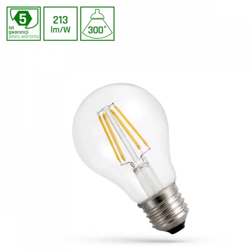 Rendeld meg most LED GLS E-27 230V 7.2W COG A-CLASS CW CLEAR SPECTRUM 5 years warranty