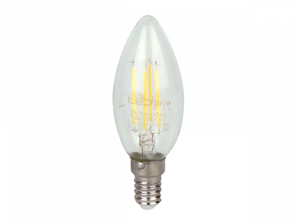 LED line LITE LED bulb E14 6W 4000K 720lm 220-240V FILAMENT C35 CANDLE Kedvezményes ár