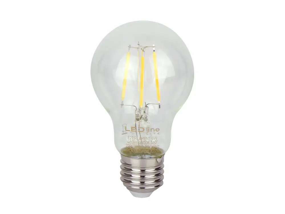 Árcsökkenés LED line LITE LED bulb E27 4W 4000K 480lm 220-240V FILAMENT A60 GLOBE