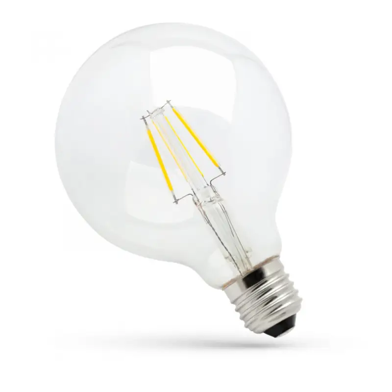 Kedvezmény LED GLOB G95 E-27 230V 4W COG WW CLEAR DIMMABLE SPECTRUM