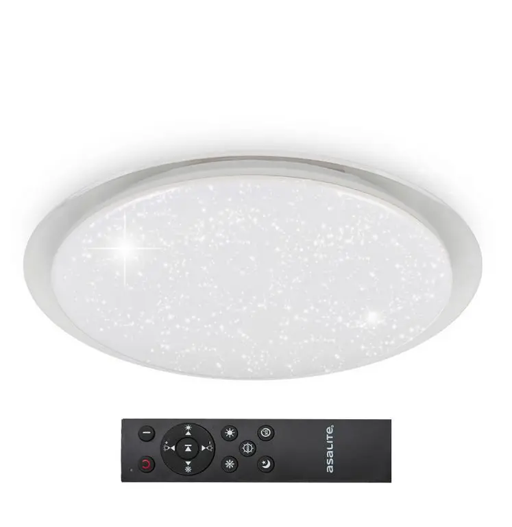 Asalite LED Mennyezeti Lámpa LIZA 48W 3000K/4000K/6500K (4080 lumen) Kerek/Csillagos + Távirányító CCT Utolsó esély