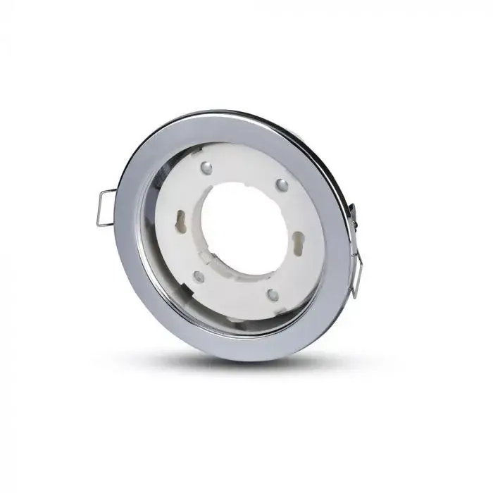 Alacsony ár V-TAC Süllyeszthető GX53 LED spotlámpakeret kör, króm - 3677