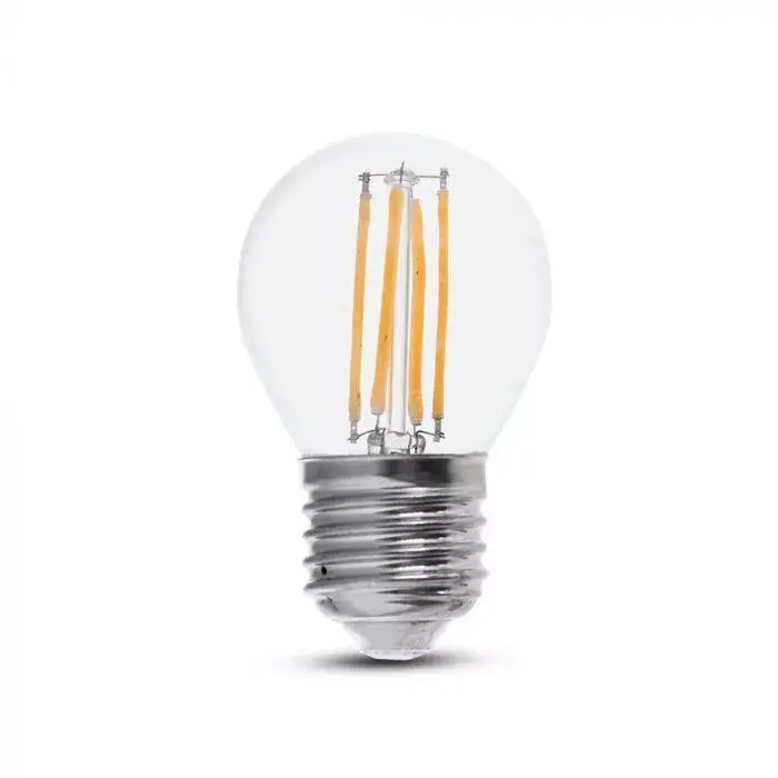 Ajánlat V-TAC Átlátszó LED izzó filament COGE27 G45 6W 130lm/w 6400K kisgömb - 2853
