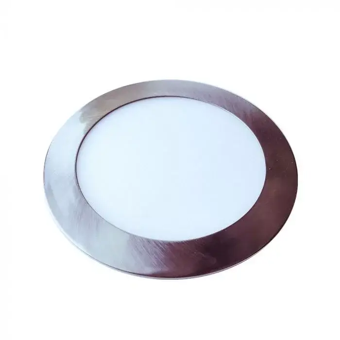 Különleges ajánlat V-TAC Szatén nikkel süllyeszthető kör alakú MINI SLIM LED panel 24W 4000K - 6356