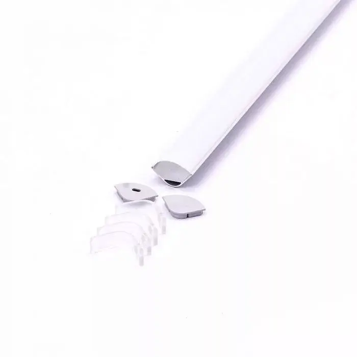 Azonnali szállítás V-TAC Alumínium profil - Sarok íves - Tejfehér fedlappal - 2000 x 20.3 x 30 mm- 3363