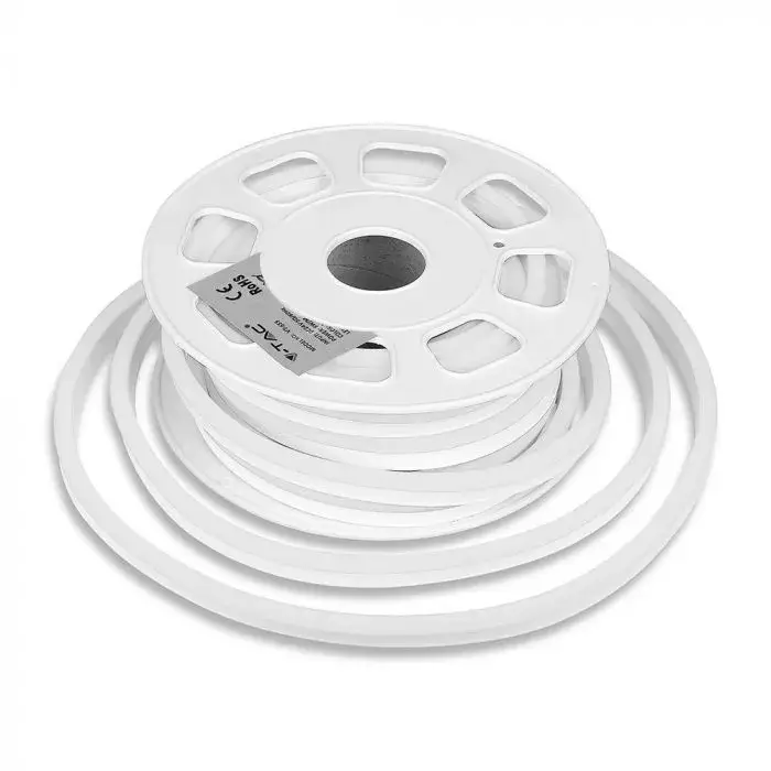 Azonnali szállítás V-TAC LED Neon flex 8W/M 24V IP65 3000K - 2513