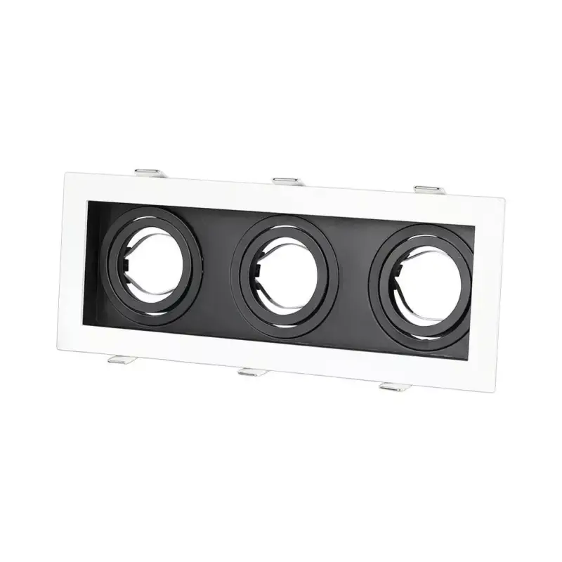 Vedd meg most V-TAC Led 3 x GU10 Spot Keret Négyzet fehér-fekete - alumínium - 8878