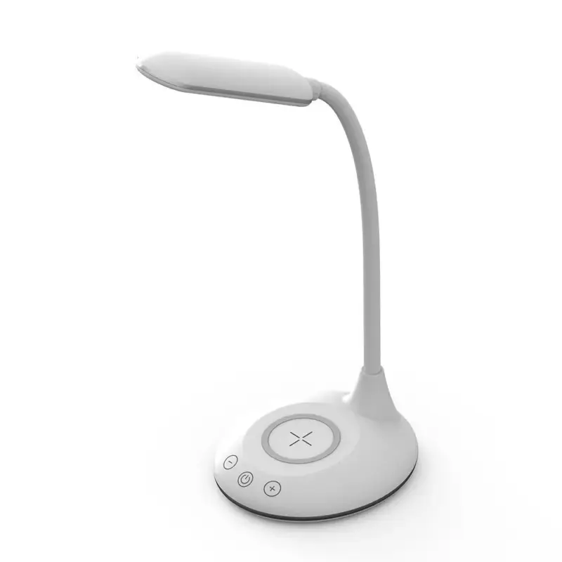 V-TAC LED asztali lámpa 4W 3 az 1-ben vezeték nélküli telefon töltővel - fehér - 218605 Szuper akció
