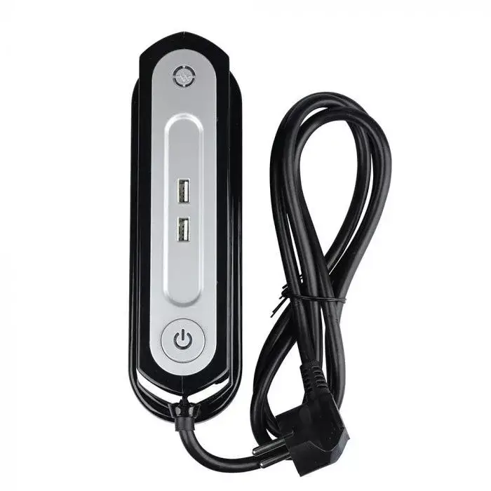 Szuper akció V-TAC 3-as asztali elosztó, túlfeszültség elleni védelemmel, kapcsolóval, 2 USB porttal 1.5mm x 1.4m - 8817