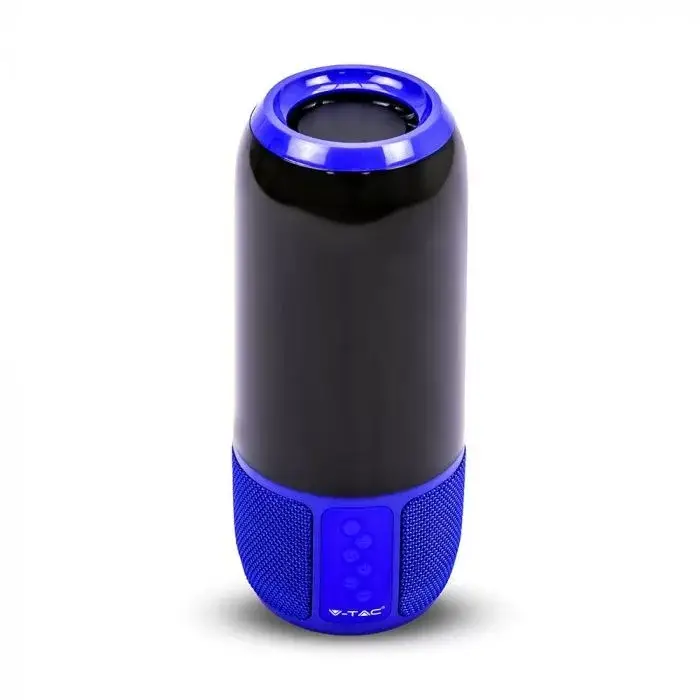 V-TAC 2x3W LED Bluetooth hangszóró USB és Kártya olvasóval Kék színű - 8569 Kedvezményes ár