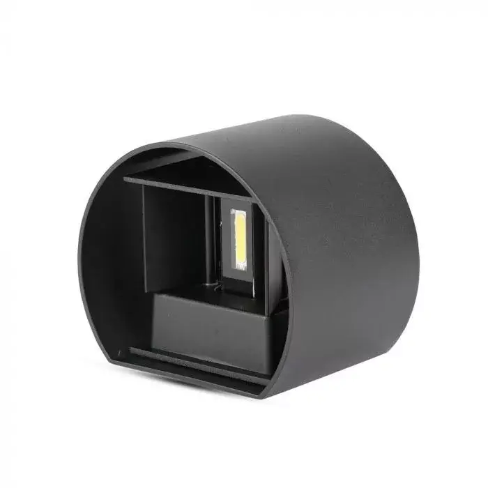 V-TAC 6W led fali lámpatest kerek, szürke 3000K - IP65 - 7083 Gyors szállítás