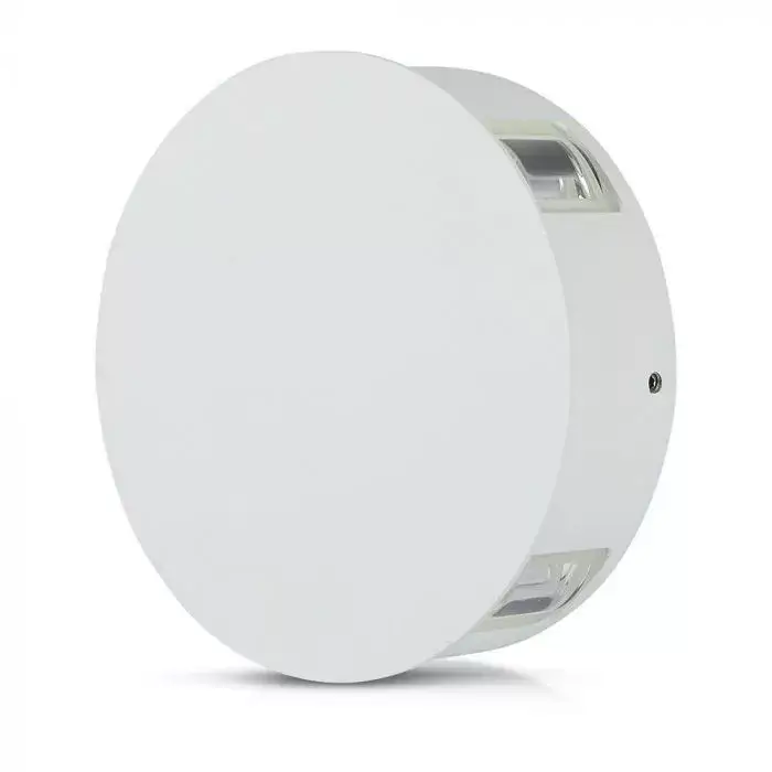 Szezonális akció V-TAC 4W led fali lámpatest kerek, fehér 3000K - IP65 - 8213