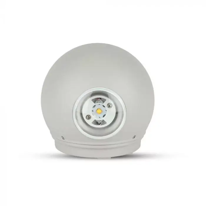 Kiárusítás V-TAC 6W LED Fali világítás IP65 szürke színű kerek 3000K - 8305