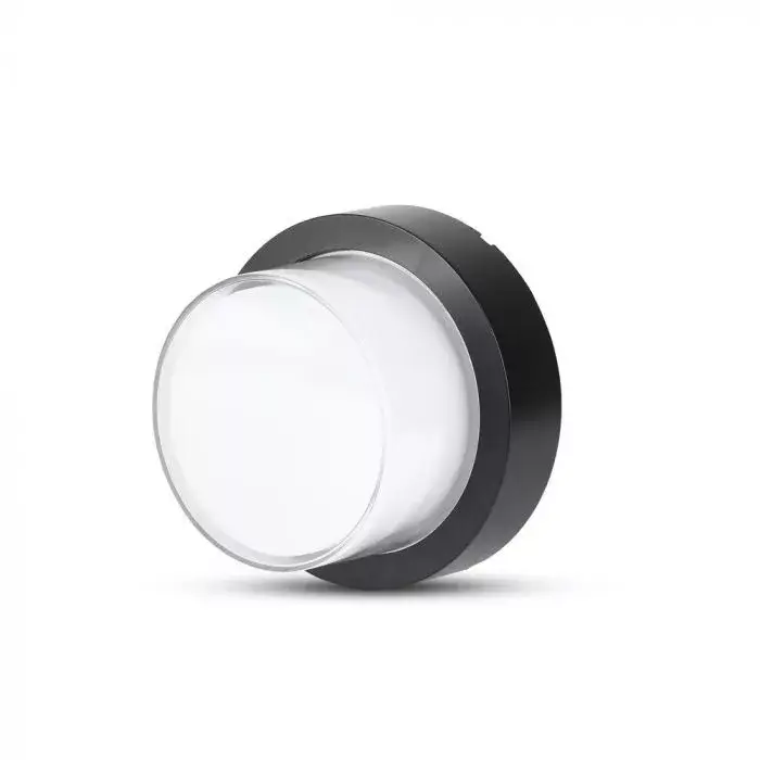 V-TAC LED Fali világítás kerek forma 7W IP65 3000K - fekete - 8611 Legkelendőbb